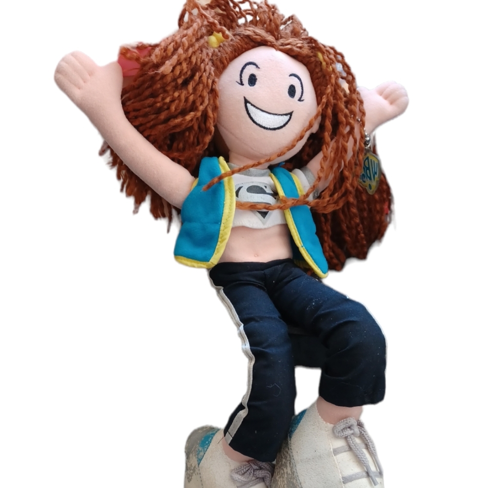 •WB girl fan delight Super Women Doll Plush  accessory Keychain 2000 Warner Bros